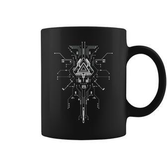 Futuristic Circuit Board Abstract Geometric Coffee Mug - Thegiftio UK