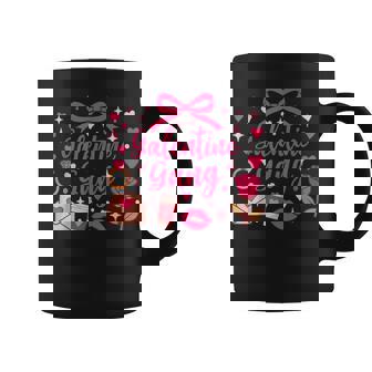 Galentine Gang Coquette Bow Aesthetic Pink Hearts Coffee Mug - Monsterry