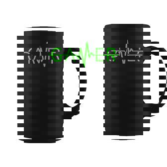 Gamer Heartbeat Tween Teen Gaming Graphic s Gaming Coffee Mug | Mazezy