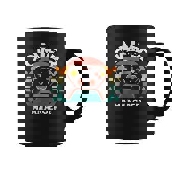Gamer Manager Retrointageunsetideojuegos Divertidos Taza de café - Regaloses