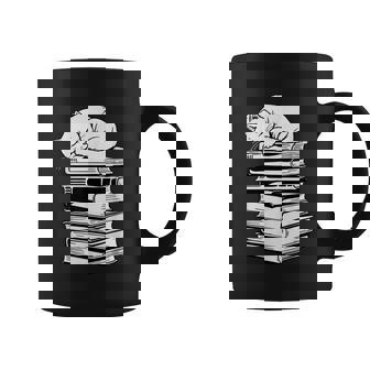 Gatto Addormentato Con Libri Carino Bibliofilo Divertente Topo Di Biblioteca Tazze - Novitaregali