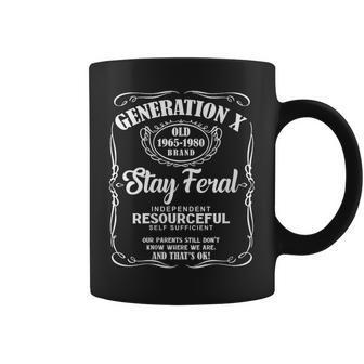 Generation X Stay Feral Gen X Resourceful Self Sufficient Coffee Mug | Mazezy