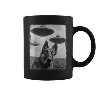 German Shepherd Dog Ufo Alien Extraterrestrial Selfie Coffee Mug - Thegiftio UK