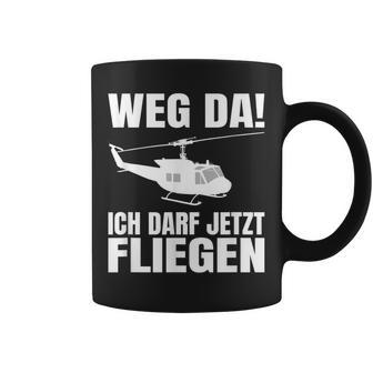 Geschenk Helikopter Führerschein Hubschrauber Flugschein Bestanden Weg Da Pilot Klassischchwarz Tassen - Geschenkecke