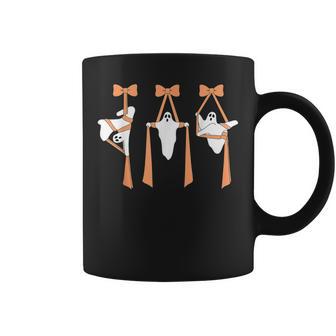 Ghost Aerial Silks Dance Aerialist Bow Aerial Yoga Halloween Coffee Mug - Monsterry
