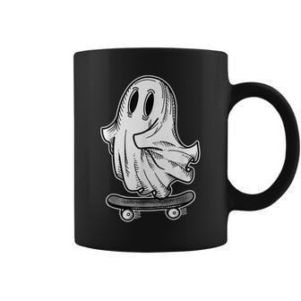 Ghost Skateboarder Blackwork Coffee Mug - Thegiftio UK