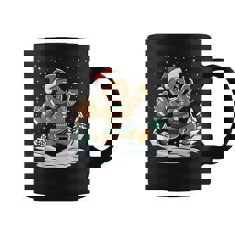 Gingerbread Man Football Ugly Christmas Pajamas Costume Coffee Mug | Mazezy