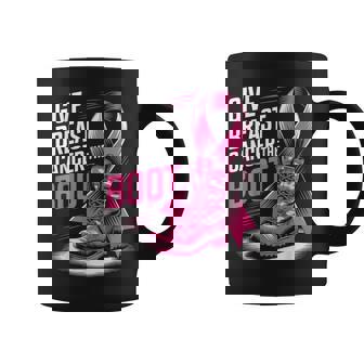 Give Breast Cancer The Boot Pink Military October Awareness Coffee Mug | Mazezy