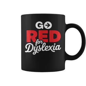Go Red For Dyslexia Adhd Dyslexic Dyslexia Awareness Coffee Mug - Thegiftio