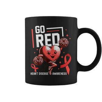 Go Red Heart Disease Awareness Chd Month Wear Red February Coffee Mug | Mazezy