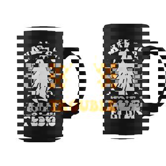 Where I Go Trouble Follows Matching Halloween Pajama Couples Coffee Mug | Mazezy