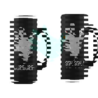 Gobble Gobble Turkey Glove Nurse Thanksgiving Coffee Mug | Mazezy