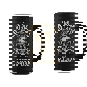 Good Moms Say Bad Words Skeleton Messy Bun Mom Coffee Mug | Mazezy