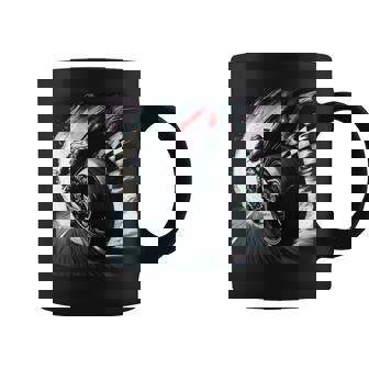 Gráfico De Carreras De Motos Para Niños Y Niñas Manga Larga Taza de café - Regaloses