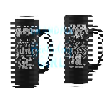 Grandma Of The Birthday Girl Snowflakes Themed Matching Coffee Mug - Thegiftio