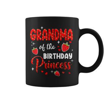 Grandma Of The Birthday Princess Strawberry Theme Bday Party Coffee Mug - Thegiftio UK