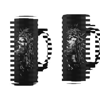 Graphique Jésus Christ Avec Couronne D'épines Jésus Tasse - Cadeauxyz