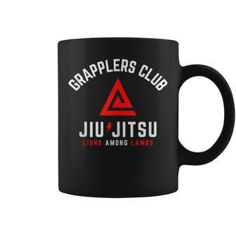 Grapplers Club Bjj Jiu Jitsu Red And Black Coffee Mug - Thegiftio UK
