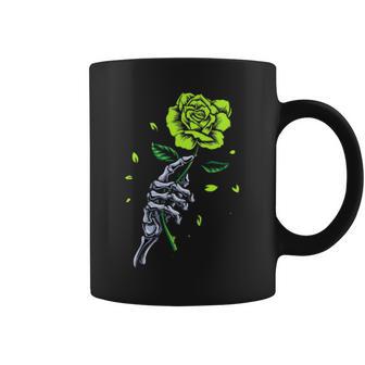 Green Skeletal Last Rose Green Color Graphic Coffee Mug - Thegiftio UK