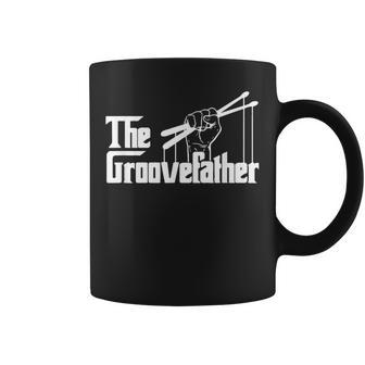 The Groovefather Vintage Drums Drumming Band Drummer Coffee Mug | Mazezy