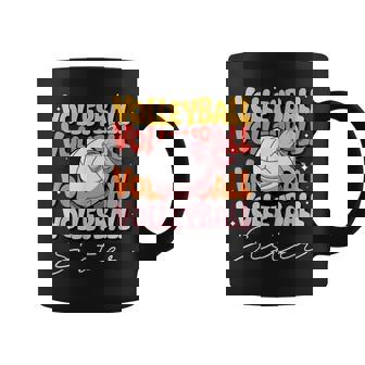 Groovy Volleyball Sister Coquette Bow Volleyball Coffee Mug - Monsterry