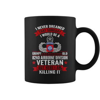 Grumpy Old 82Nd Airborne Division Veteran Paratrooper Small Black Coffee Mug - Thegiftio UK