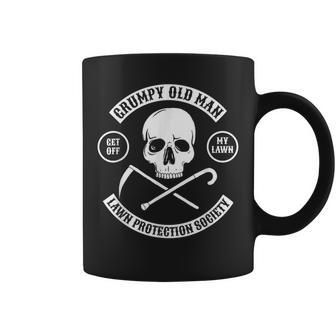 Grumpy Old Man Lawn Protection Society Get Off My Lawn Coffee Mug - Thegiftio UK