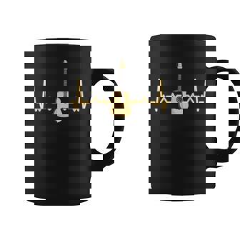 Guitare Acoustique Heartbeat Guitare Musicien Tasse - Cadeauxyz