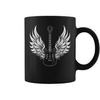 Guitarra Divertida Con Alas Disfraces Guitarra Taza de café - Regaloses