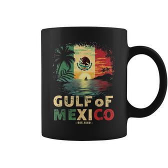 Gulf Of Mexico Est 1550 Mexican Gulf Of Mexico Flag Vintage Coffee Mug - Monsterry