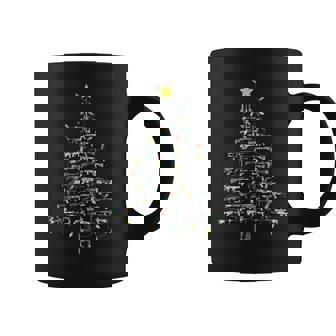 Gun Lover Xmas Tree Second Amendment Enthusiasts Christmas Coffee Mug | Mazezy