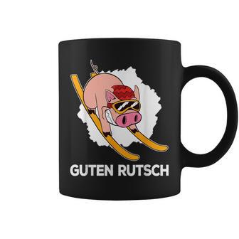Guten Rutsch Neujahr 2024 Glücksschwein Glücksbringer Tassen - Geschenkecke