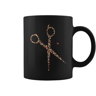Hair Stylist Hairdresser Cheetah Leopard Scissors Women Coffee Mug - Thegiftio UK
