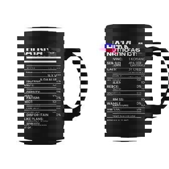 Haitian Nutrition Facts Coffee Mug - Monsterry