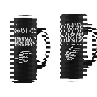 Halloween Im With Dinosaur Costume Mom Dad Women Coffee Mug | Seseable UK