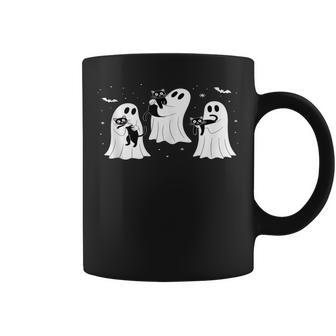 Halloween Ghost Black Cat Halloween Cat Lovers Women Coffee Mug | Seseable FR