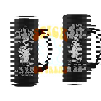 Halloween Ghost Nurse Stick Or Treat Costume Scrub Top Women Coffee Mug - Thegiftio