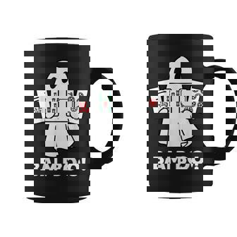 Halloween Ghost Playing Mahjong Spooky Bam Boo Costume Coffee Mug - Thegiftio