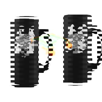 Halloween Ghost Playing Mahjong Spooky Season Game Day Fall Coffee Mug - Thegiftio