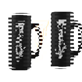 Halloween Number 7 Matching 67 Meme Skeleton Hand Coffee Mug | Mazezy