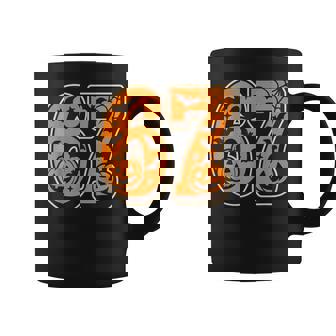 Halloween Six Seven Meme 6 7 Pumpkin Ghost Spooky Costume Coffee Mug - Monsterry