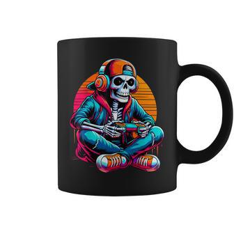 Halloween Skeleton Gamer Video Gaming Coffee Mug | Seseable CA