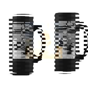 Hamster Deadlift Entrenamiento Divertido Lindo Rata Halterofilia Meme Taza de café - Regaloses