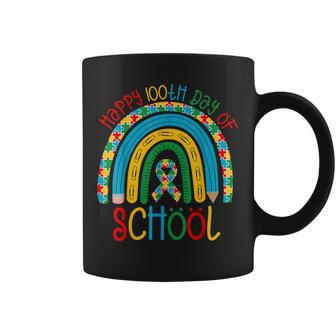 Happy 100Th Days Of School Autism Puzzle Ribbon Awareness Coffee Mug - Thegiftio UK