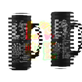 Happy Kwanzaa African American Christmas Pajama Family Afro Coffee Mug - Monsterry