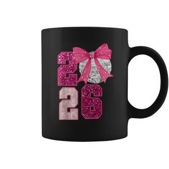 Happy New Year 2026 Discokugel Rosa Kokettechleife Familie Tassen - Geschenkecke