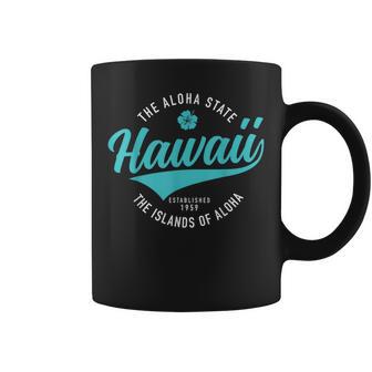 Hawaii The Aloha State Hawaiian Islands Souvenir Vintage Coffee Mug | Mazezy