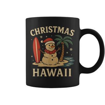 Hawaii Chemise Bonhomme De Neige Planche Deurf Noël Palmier Plage Tasse - Cadeauxyz