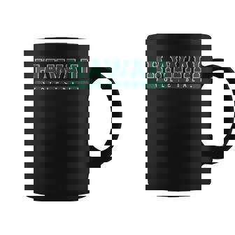 Hawaii Volleyball Green Vintage Text Coffee Mug | Mazezy