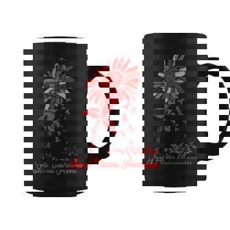 Heart Health Sunflower Heart Disease Awareness Chd Support Coffee Mug - Thegiftio